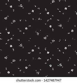 Abstract grunge grid stripe halftone background pattern. Black and white line vector illustration