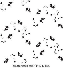 Abstract grunge grid stripe halftone background pattern. Black and white line vector illustration