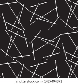Abstract grunge grid stripe halftone background pattern. Black and white line vector illustration