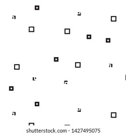 Abstract grunge grid stripe halftone background pattern. Black and white line vector illustration