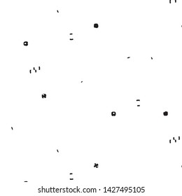Abstract grunge grid stripe halftone background pattern. Black and white line vector illustration