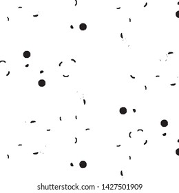 Abstract grunge grid stripe halftone background pattern. Black and white line vector illustration