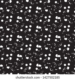 Abstract grunge grid stripe halftone background pattern. Black and white line vector illustration