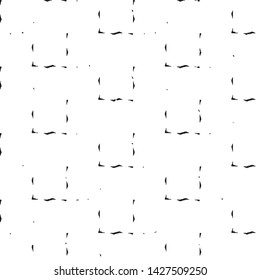 Abstract grunge grid stripe halftone background pattern. Black and white line vector illustration