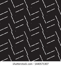 Abstract grunge grid stripe halftone background pattern. Black and white line vector illustration