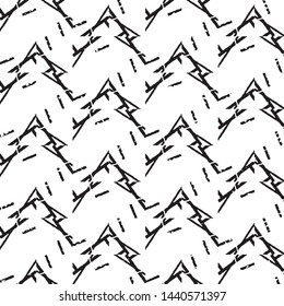 Abstract grunge grid stripe halftone background pattern. Black and white line vector illustration