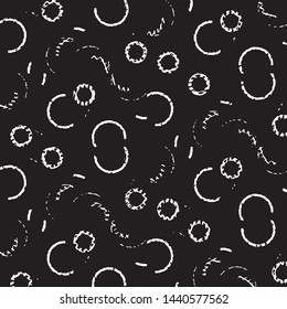 Abstract grunge grid stripe halftone background pattern. Black and white line vector illustration