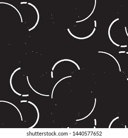 Abstract grunge grid stripe halftone background pattern. Black and white line vector illustration