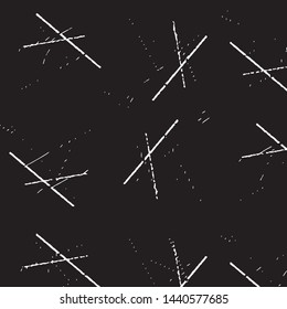 Abstract grunge grid stripe halftone background pattern. Black and white line vector illustration