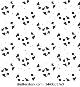 Abstract grunge grid stripe halftone background pattern. Black and white line vector illustration
