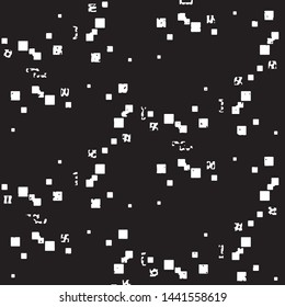 Abstract grunge grid stripe halftone background pattern. Black and white line vector illustration