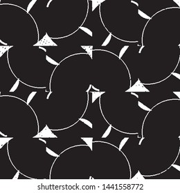 Abstract grunge grid stripe halftone background pattern. Black and white line vector illustration