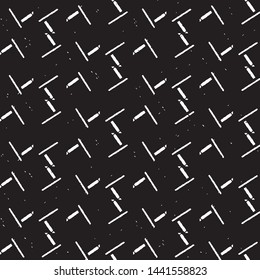 Abstract grunge grid stripe halftone background pattern. Black and white line vector illustration