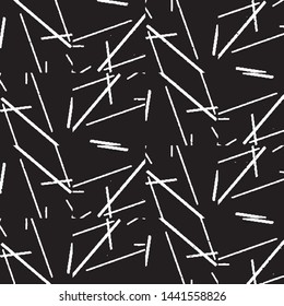 Abstract grunge grid stripe halftone background pattern. Black and white line vector illustration