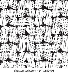 Abstract grunge grid stripe halftone background pattern. Black and white line vector illustration