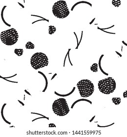 Abstract grunge grid stripe halftone background pattern. Black and white line vector illustration