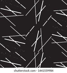 Abstract grunge grid stripe halftone background pattern. Black and white line vector illustration