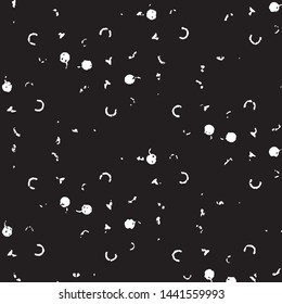 Abstract grunge grid stripe halftone background pattern. Black and white line vector illustration