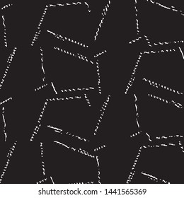 Abstract grunge grid stripe halftone background pattern. Black and white line vector illustration