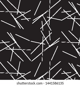 Abstract grunge grid stripe halftone background pattern. Black and white line vector illustration