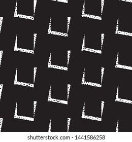 Abstract grunge grid stripe halftone background pattern. Black and white line vector illustration