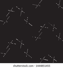 Abstract grunge grid stripe halftone background pattern. Black and white line vector illustration