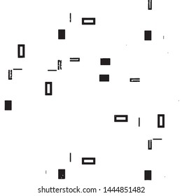Abstract grunge grid stripe halftone background pattern. Black and white line vector illustration