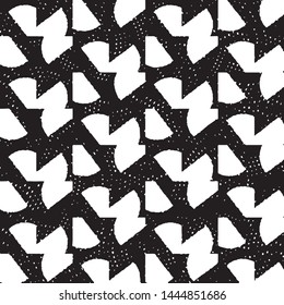 Abstract grunge grid stripe halftone background pattern. Black and white line vector illustration
