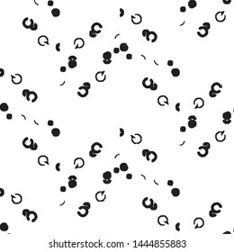 Abstract grunge grid stripe halftone background pattern. Black and white line vector illustration