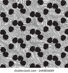 Abstract grunge grid stripe halftone background pattern. Black and white line vector illustration