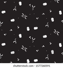 Abstract grunge grid stripe halftone background pattern. Spotted black and white line vector illustration