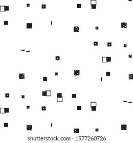 Abstract grunge grid stripe halftone background pattern. Spotted black and white line vector illustration