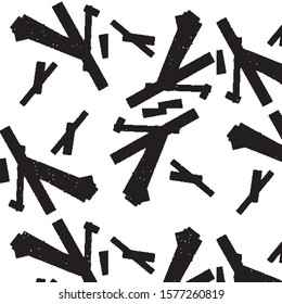 Abstract grunge grid stripe halftone background pattern. Spotted black and white line vector illustration