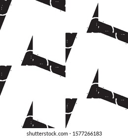 Abstract grunge grid stripe halftone background pattern. Spotted black and white line vector illustration
