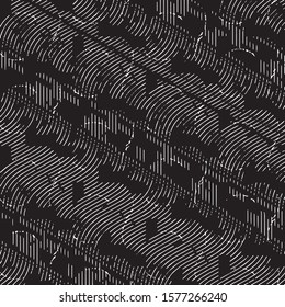 Abstract grunge grid stripe halftone background pattern. Spotted black and white line vector illustration