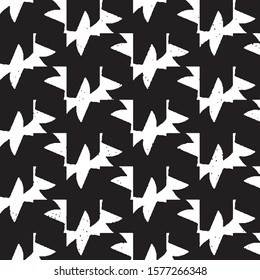 Abstract grunge grid stripe halftone background pattern. Spotted black and white line vector illustration