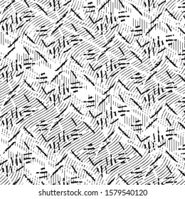 Abstract grunge grid stripe halftone background pattern. Black and white line vector illustration