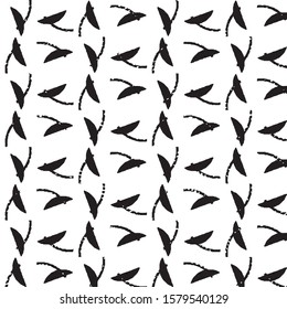 Abstract grunge grid stripe halftone background pattern. Black and white line vector illustration