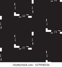 Abstract grunge grid stripe halftone background pattern. Black and white line vector illustration