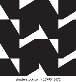 Abstract grunge grid stripe halftone background pattern. Black and white line vector illustration