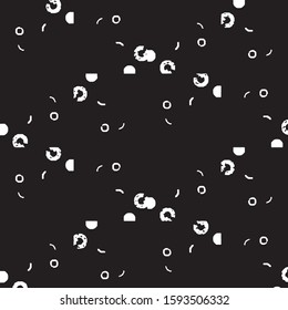 Abstract grunge grid stripe halftone background pattern. Black and white line vector illustration