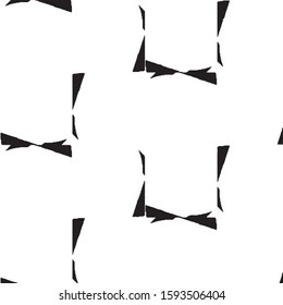 Abstract grunge grid stripe halftone background pattern. Black and white line vector illustration