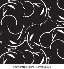 Abstract grunge grid stripe halftone background pattern. Black and white line vector illustration
