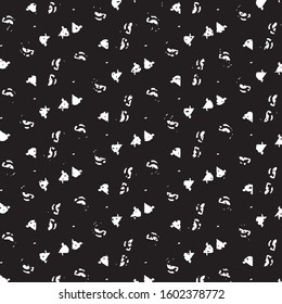 Abstract grunge grid stripe halftone background pattern. Black and white line vector illustration