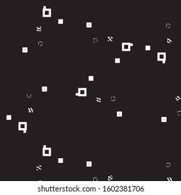 Abstract grunge grid stripe halftone background pattern. Black and white line vector illustration
