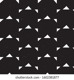 Abstract grunge grid stripe halftone background pattern. Black and white line vector illustration