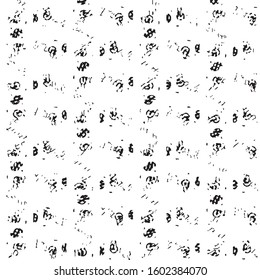 Abstract grunge grid stripe halftone background pattern. Black and white line vector illustration