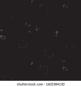Abstract grunge grid stripe halftone background pattern. Black and white line vector illustration