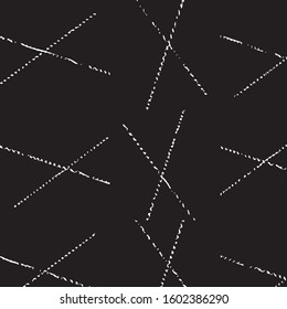Abstract grunge grid stripe halftone background pattern. Black and white line vector illustration