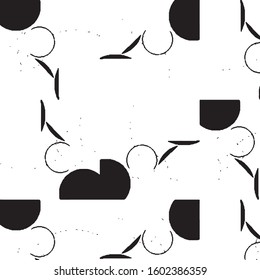 Abstract grunge grid stripe halftone background pattern. Black and white line vector illustration